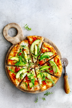 La pizza à l'avocat
