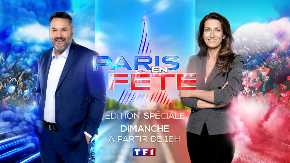 "Paris en fête" : pour célébrer la victoire du PSG, émission en direct des Champs-Elysées dès 16 heures sur TF1 !
